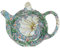 William Morris Pimpernel Floral Design Melamine Tea Bag Tidy Coaster