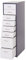 Mendler Rollcontainer Boston T851, Schubladenschrank Stahlschrank, 110x28x41cm 8 Schubladen - dunkelgrau weiß