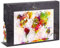 Ulmer Puzzleschmiede - Puzzle „Bunte Welt“ - Klassisches 1000 Teile Puzzle – Modernes Puzzlemotiv mit origineller Farben-Inszenierung der Weltkarte