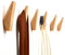 LONANGG 6 Stück Gummiholz Holzhaken Coat Haken Wandbehang Handtuchhaken, Diamanthaken ，Wandhaken
