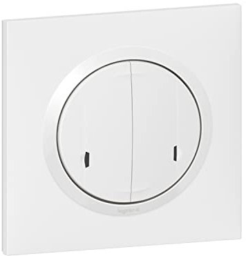 Legrand Interruptor inalámbrico doble para interruptor o enchufe conectado dooxie with Netatmo blanco