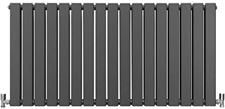 Radiador Panel Plano Lujoso 600x1190mm 60x119cm Gris Antracita Calefacción Calefactor Vertical Horizontal Montaje Pared Cocina Salón Baño Cepillo Limpieza Kit Reparación GRATIS Garantía 15 Años