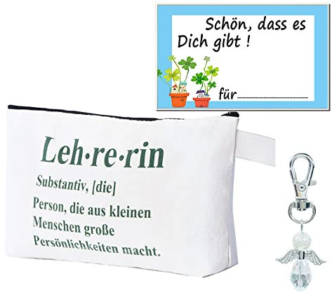 MKISHINE Dankesgeschenk Beste Lehrerin Abschiedsgeschenk Lehrerin Danke Geschenk+Karte+Schutzengel,Dankeschön Geschenk Lehrerin,Abschiedsgeschenk Schule