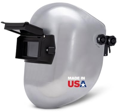 Jackson Safety PL 280 Schweißhelm - Flip Front - Für Pipelines - Shade 10 - Schlitz-Hartschalenadapter - Silber