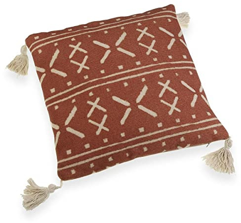 Versa Kissen rot Quasten 10 x 45 x 45 cm