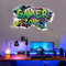 TOARTi 3D Game Wall Stickers Green Gamer Zone 3D Wall Stickers for Gamer Bedroom Accessories Gaming Vinyl Wall Decal Video Game Removable Wall Art playroom Decor for Teens(Green)