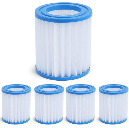 RAMROXX 5X Pool Filterkartusche Ersatzfilter Filterpatrone 9cm für Bestway Intex