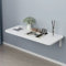 Klapptisch, Wandklapptisch, 40 x 30 cm, 60 x 40 cm, 80 x 40 cm, 120 x 40 cm, 80 x 50 cm, 100 x 50 cm, klappbarer Schreibtisch, Wandtisch, Tisch, platzsparender Faltbarer Wandtisch (Farbe: We