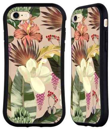 Head Case Designs Offizielle Anis Illustration Neue Tropen Grafiken Hybride Handyhülle Hülle Huelle kompatibel mit Apple iPhone 7/8 / SE 2020 & 2022