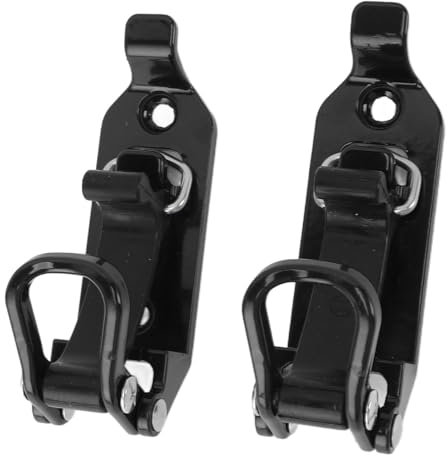 Quick Release Shovel Mount Kit, 2-Pack, Metal Rubber Clamp Wall Brackets, 17-40 mm Tool Holder, Black (Black)