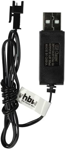 vhbw Chargeur USB pour Batterie de modélisme RC avec Connexion SM-2P ou Pack d'accus - 60 cm 4,8 V