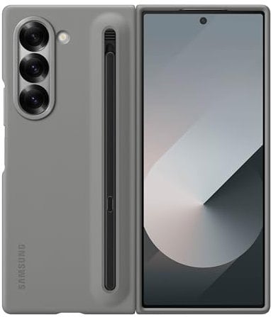 Samsung - Funda Protectora para Galaxy Z Fold6 S Pen con Ranura para bolígrafo S incorporada, Haga Clic para liberar, versión Americana, EF-OF95PCJEGUS, Gris