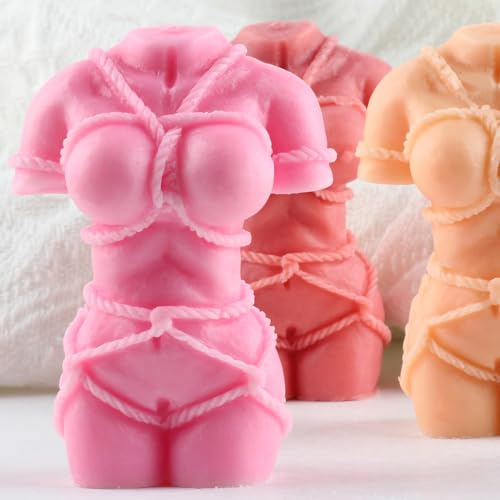 XIAOSHUI Molde de cuerpo 3D para mujer, molde de vela para cuerpo humano, moldes de silicona para hacer velas, resina, aromaterapia, yeso, cera, arcilla y manualidades