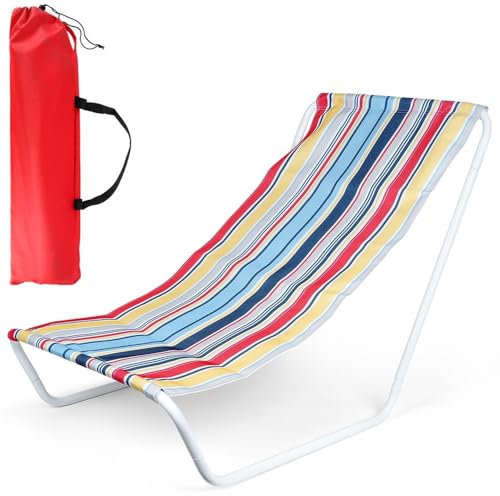 Vilde Chaise longue de jardin, chaise de plage, transportable