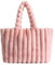 ibalulu Handtasche Damen Tote Bag Plüsch Umhängetasche Shopper Tasche Damen Groß Beuteltasche Winter Große Warme Schultertasche für College Schule Arbeit Reisen Einkaufen (Rosa)