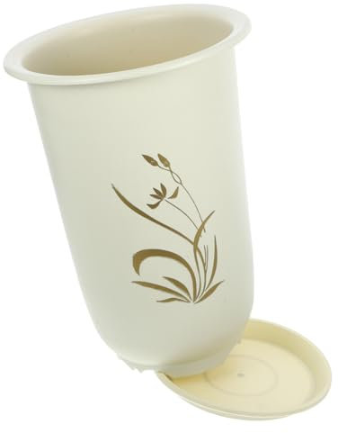 TINEASUR 2 Pièces Pot de Fleur Seau à Fleurs Haute Fleur Plante Plantes d'intérieur orchidée Pot jardinieres Exterieur Pots de pépinière en résine bacs à Plantes en résine Blanche