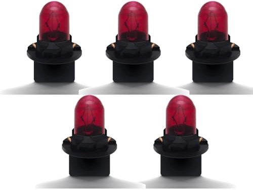 SOFOC-T10 (Rillensockel) W5W 168 194 Halogen Mini Glühbirnen Für Auto Innenraumbeleuchtung Seitenmarkierungsleuchten Kennzeichenbeleuchtung etc 12V 5W Rosa 5Stk