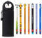 LEGAMI Set mit 7 radierbaren Gelstiften + Pinguin 2-in-1-Federmäppchen – mit thermoempfindlicher Löschtinte, verschiedene Tintenfarben und Schaftdesigns, 0,7 mm Spitze