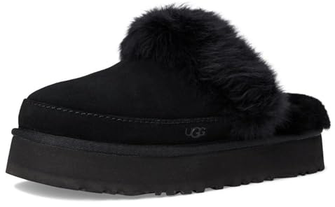 UGG Women's Disquette Chalet Slipper, Black, 10 UK