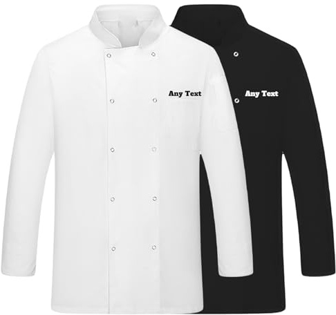 Veste de chef personnalisée Veste de chef, Chemise de chef à manches courtes Uniforme de chef pour hommes femmes cuisiniers