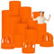 LVNRIDS Lot de 200 bracelets en silicone pour enfants et adolescents, 17,8 cm, orange pour affaires, école, activités, fêtes, événements, festival de musique