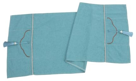 NUOBESTY Waschmaschinenabdeckung aus Stoff Blau 55x140cm Staubdichte Schutzhülle für Kühlschrank und Waschmaschine Dekorativ für Zuhause und Küche