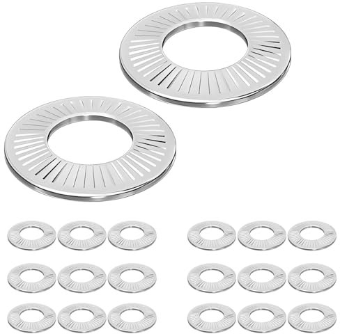 Ctyjia 20 Pezzi Rondelle a Cono in Acciaio Inossidabile, M10 Bloccaggio Piatto Rondelle, Rondelle di Sicurezza per Industriali e di Costruzione