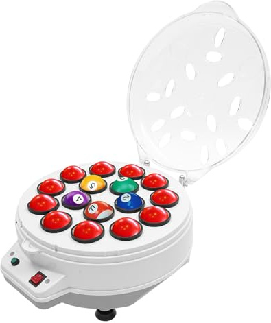 Xigner Pool Ballreiniger Automatisch 16 Balls, Elektrische Billardkugel Poliermaschine, Tischplatte Billard-Reinigungsset Rund Tischplatte für Billardclub, Turniere, Snooker