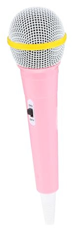 YARNOW Fake Microphone Props Mini Pink Plastic Microphone Model for Boys and Girls Plaything for Costume