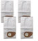 Lot de 4 sacs à poussière de rechange pour aspirateur Nilfisk Buddy II série Buddy II 12/18 UK EU Modèles SMS pour aspirateur humide et sec Capacité 18 l 81943048