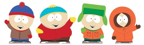 Star Cutouts SC4741 South Park Cartman, Stan, Kyle & Kenny Shelf Top Pack Cardboard Cutouts (17cm) – Core Group Mini Display for Desk, Decor & Gifting