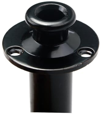 Gatuida Acoustic Guitar Output Jack Cylinder Socket Strap Button Endpin Mono Stereo for Folk Guitars Black with Screw Mount