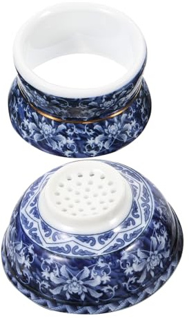 STOBAZA Ceramic Tea Filter with Fine Mesh Strainer for Loose Leaf Tea Convenient and Preserving Taste for Home and Restaurant Use