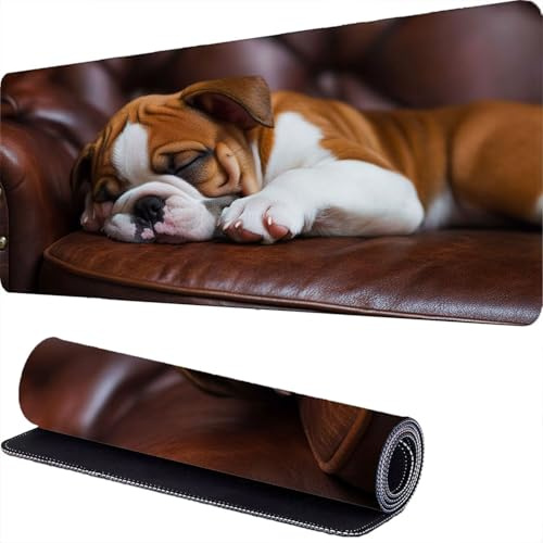 Dog Mouse Pad 1200 x 600 x 3mm Desk Mat Sofa Gaming Mouse Pad, Large Mousepad, Mousemat Computer Desk Mat with Non Slip Rubber Base, Water Resist Surface, for Computer, Desks, Gaming, Work r-113