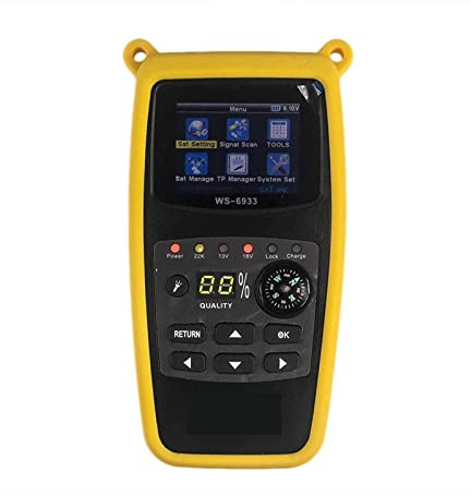 Satelliten Messgerät, WS6933 LCD Satellite Finder Meter Digitaler Satelliten-TV-Receiver mit Kompass Digitales Satellitensignal-Finder-Messgerät