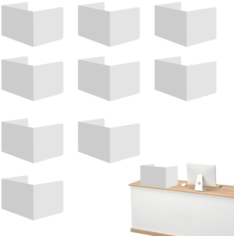 Hocadrv 10 Stück Trennwand Schreibtisch Tragbare Sichtschutz Schreibtisch | U-förmiger Trennwände Lernbüro Grundschule für Klassenzimmer BüRo Bibliothek 43x36x33cm