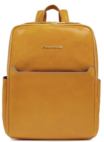 Piquadro Damen Laptop-Rucksack 14 Mann Leder gelb