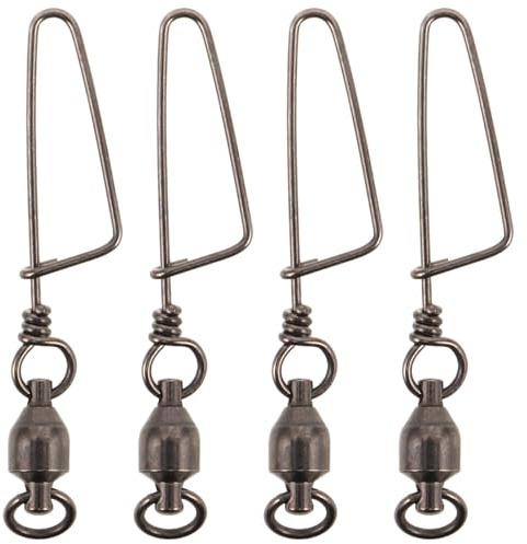 ERINGOGO 4pcs Ball Bearing Snap Swivel - Heavy Duty Kite Swivel Snap - Iron Ball Bearing Clip for Fishing Lines and Kite Bridle Connector Accessories