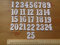 Advent Calendar Numbers 1-25. Iron on (No Sew) Fabric.Plain Colours (Plain Green)