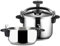 Magefesa Star Recta - Set de Ollas Express Tradicionales de 4 + 6 Litros, Acero Inoxidable 18/10, Todo Tipo de Cocinas, Aptas para Inducción