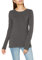 Amazon Essentials T-Shirt à Manches Longues, Col Rond, Coupe Classique (Disponible en Grande Taille) Femme, Charbon Chiné, S