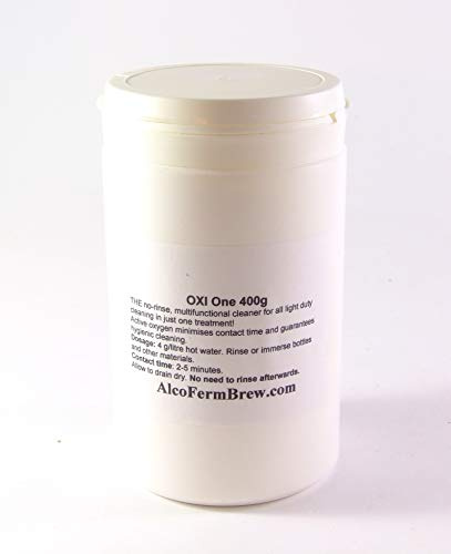 Cleaner OXI One 400g - No-Rinse - For Sterilising Brewing Accessories, Steriliser, Powder Brewery Wash, Active Oxygen, Homebrew Equipment Cleaner, Bottle Cleaning