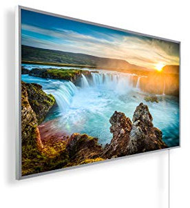 Könighaus 1000W Infrarotheizung mit Bild in HD Qualität ✓ inkl. Smart Thermostat ✓ 5 Jahre Garantie ✓ Doppelter überhitzungsschutz ✓ Infrarot Wandheizung ✓ Motiv: 27. Wasserfall