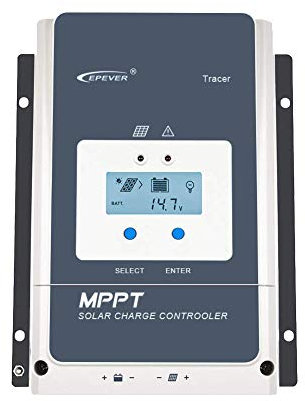 EPEVER 50A MPPT Solarladeregler 12V/24V/36V/48V mit LCD-Display, Leerlaufspannung bis 150V für Sealed, GEL, Flooded und User-Tracer 5415AN