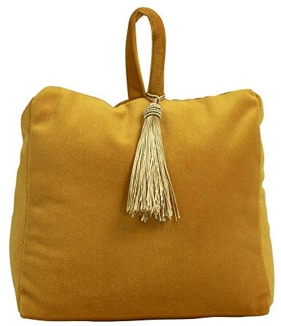 Mars & More Türstopper Sandsack Samt Glanz Gold Honig Türhalter Zugluftstopper Türhalter