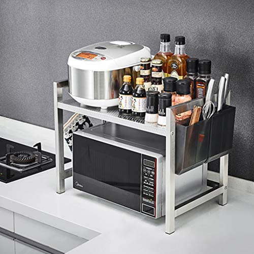 Rack 304 en Acier Inoxydable Double 2 étage Plancher Multi-Couche de Stockage Cuisine étagère de Stockage étagère de Four