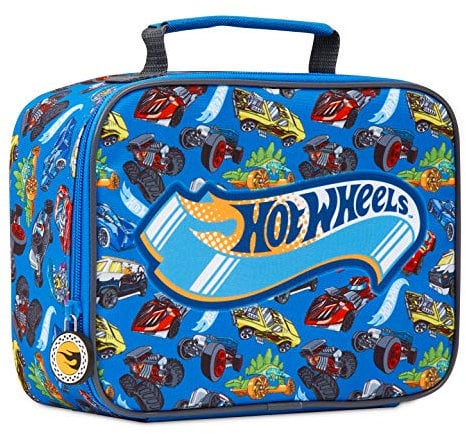 Hot Wheels Bolsa Termica Porta Alimentos, Nevera Pequeña Portatil para Colegio Guarderia Viajes, Bolsa Porta Alimentos de Coches, Regalos Para Niños