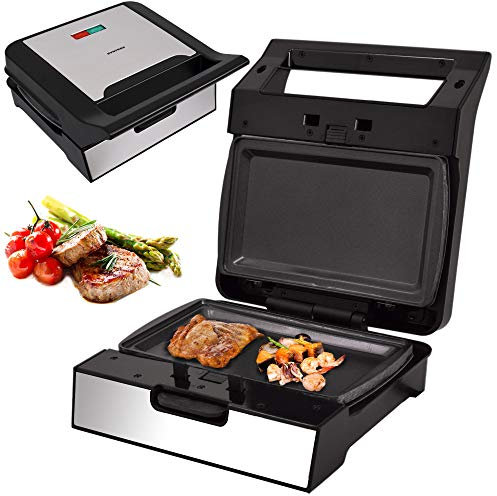Syntrox Germany Flatgrill Teppanyaki Grill MM-1400W mit herausnehmbaren Backplatten