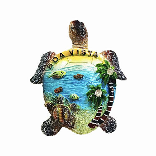 Cape Verde 3D Sea Turtle Fridge Magnet Souvenir Gift,Handmade Home & Kitchen Decoration Cabo Verde Refrigerator Magnet Collection