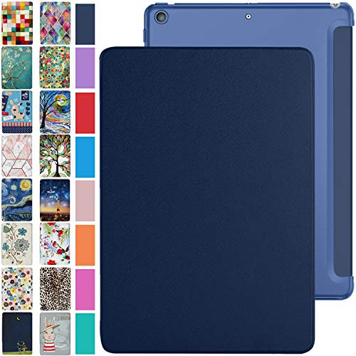 DuraSafe Cases iPad Air 3 2019 PRO 10.5 pulgadas 2017 Air 3ª generación MQF12LL/A MQEY2LL/A MQF22LL/A MQF02LL/A TriFold PC Smart PU Leather Protective Hard Back Cover - Azul marino